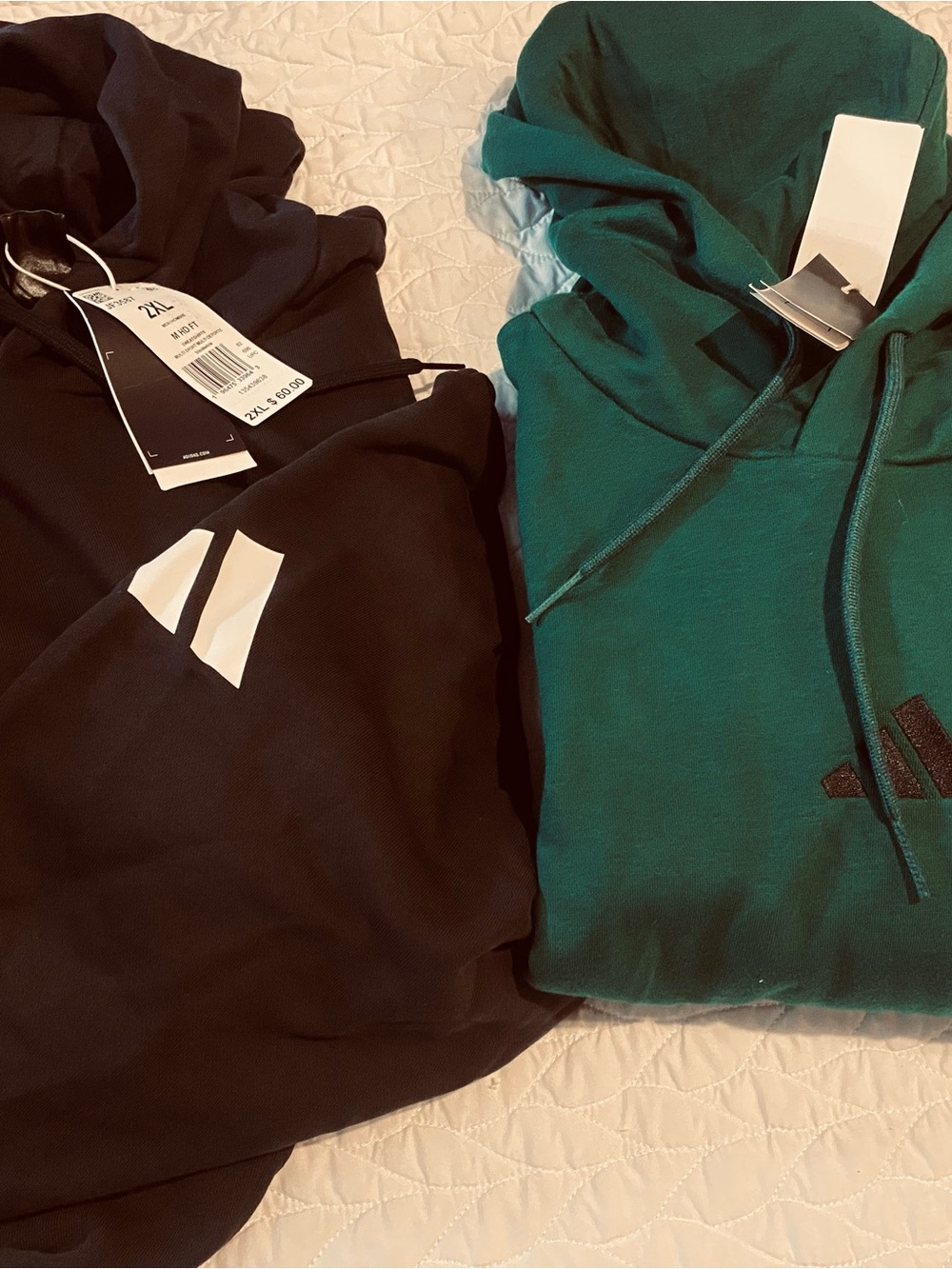 adidas Black & Green  Hooded Pullovers